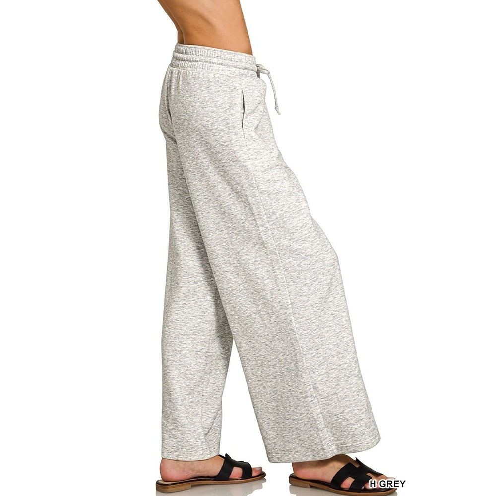 Zenana Scuba Drawstring Wide Leg Pants - Small - Picture 2 of 3